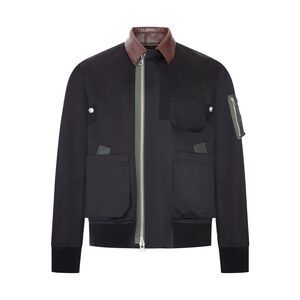 Sacai Men Utility Bomber Jacket With Leather Details